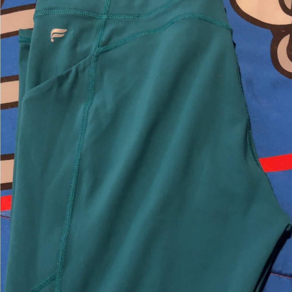 Fabletics Teal Performance Leggings